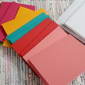 Blank Bright Colored Cards and Envelopes  Set of 12
