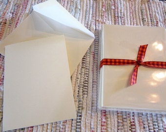 Blank Cards and Envelopes Ivory Set of 12
