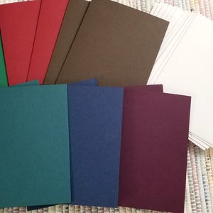 Blank Dark Colored Cards and Envelopes  Set of 12