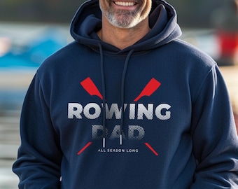 Sudadera con capucha para papá remero / Sudadera para papá de tripulación / Regalo de regata para él / Suéter para papá remero / Ropa para la temporada de casa náutica / Día del padre