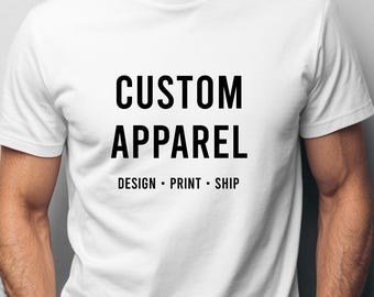 Servicio de diseño e impresión de prendas personalizadas / Camisetas personalizadas / Bella+Canvas / Gildan