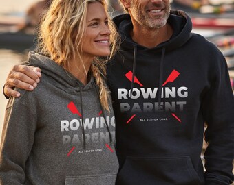 Sudadera con capucha para padres de remo / Sudadera familiar para tripulación / Regalo de regata / Ropa para la vida en el cobertizo de botes / Conjunto para mamá y papá / Suéter de temporada de carreras