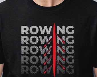 Camiseta ligera de algodón con estampado de remo: Oars & Boat, Regatta Tee