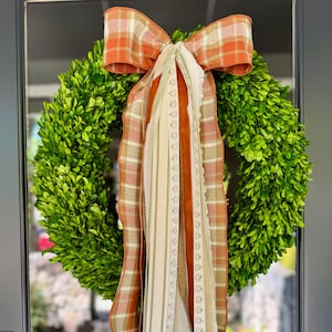 Fall Harvest Wreath Ribbon Autumn Ribbon Bundle Wreath Bow with a Clip - 28" Long