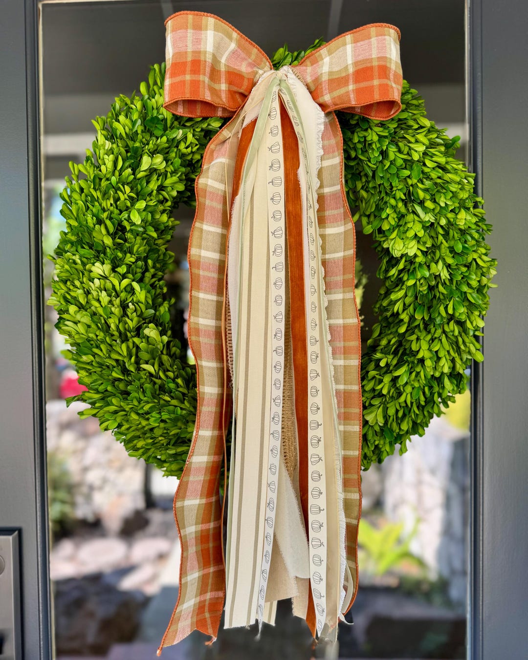 Fall Harvest Wreath Ribbon Autumn Ribbon Bundle Wreath Bow With a Clip ...