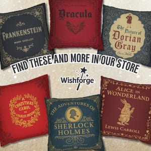 Sherlock Holmes Throw Pillow Cover, Classic Literature Book Lover Gift, Cozy Living Room, Home Décor for Women, Readers, and Mystery Fans image 6