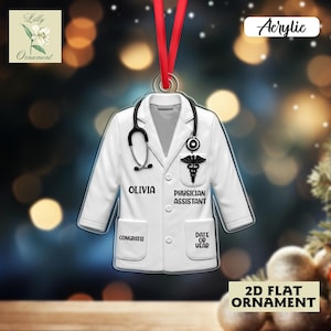 Custom Physician Assistant Christmas Ornament: Personalized PA Gift