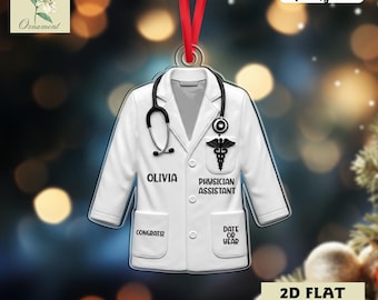 Custom Physician Assistant Christmas Ornament: Personalized PA Gift