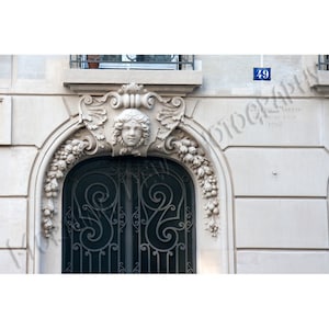 Art Deco doorway photo from Paris, France