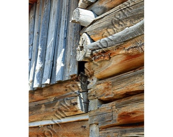 Barn Wall - Matted photograph of barn wall detail.