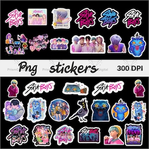 Huntrix PNG+SVG Bundle with Kpop Alphabet, Kpop Clipart-Demon Hunters Clipart Digital Files with Rumi, Mira, Zoey, and Saja-Boys image 14