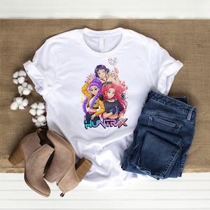 Kpop Huntrix PNG Art | Saja Girls Clipart PNG | Demon Hunters Fan Art | Digital Kpop Shirt Design image 2