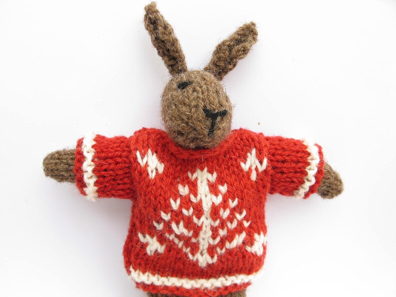 Knit Your Own Christmas Bunny Kit Etsy