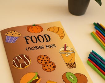 20 Food Coloring Pages - PDF Download