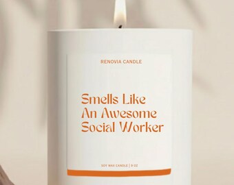 Social Worker Candle Therapist Gift Candle For Appreciation And Recognition Mental Health Gift Idea