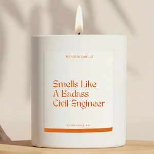 Civil Engineer Candle For Birthday and Christmas Gift For Engineering Major