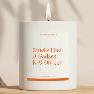 K-9 Handler Police Candle For Law Enforcement Officer Federal Agent Police Department