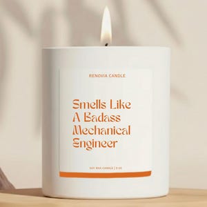Mechanical Engineer Candle For Birthday and Christmas Gift For Engineering Major