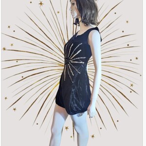 black and gold romper dress & Sequin attend a wedding