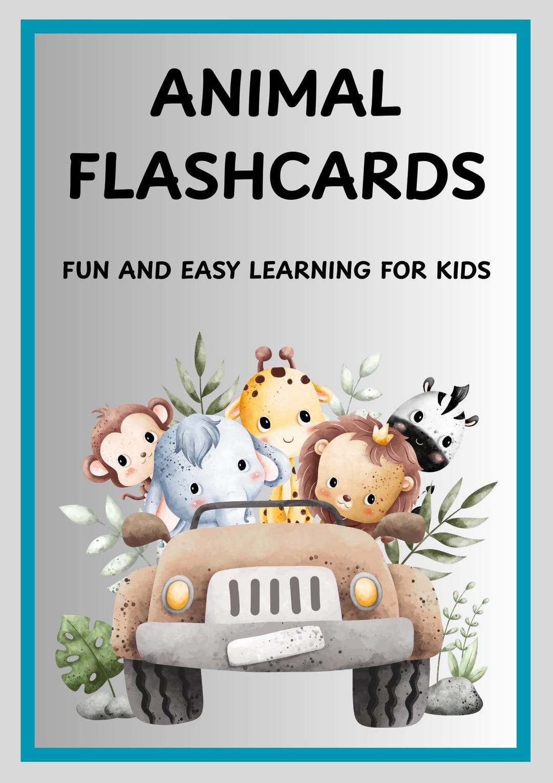 Printable Animal Flashcards for Kids | Toddler Learning Cards | Digital ...