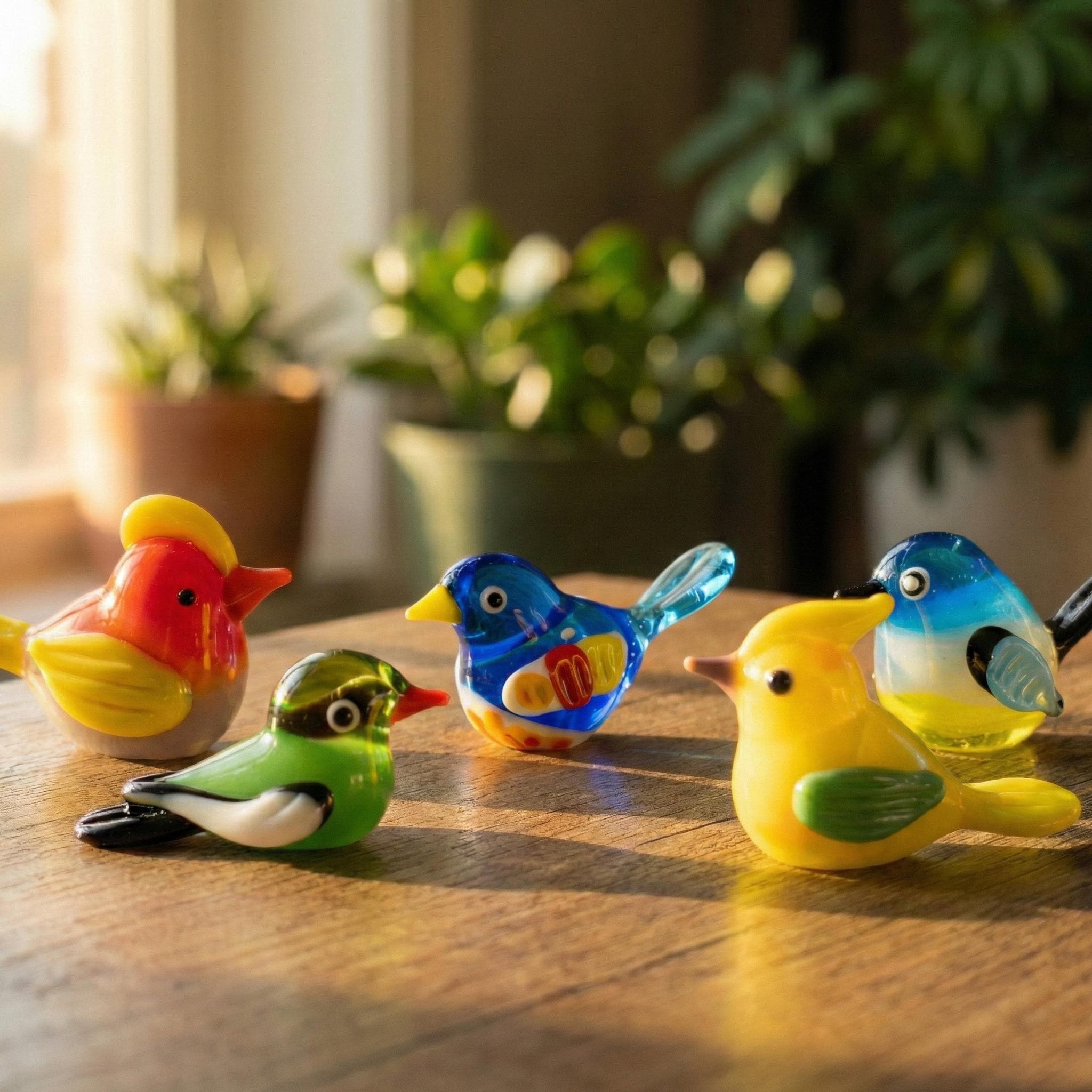 ガラスの鳥の置物 - Etsy 日本
