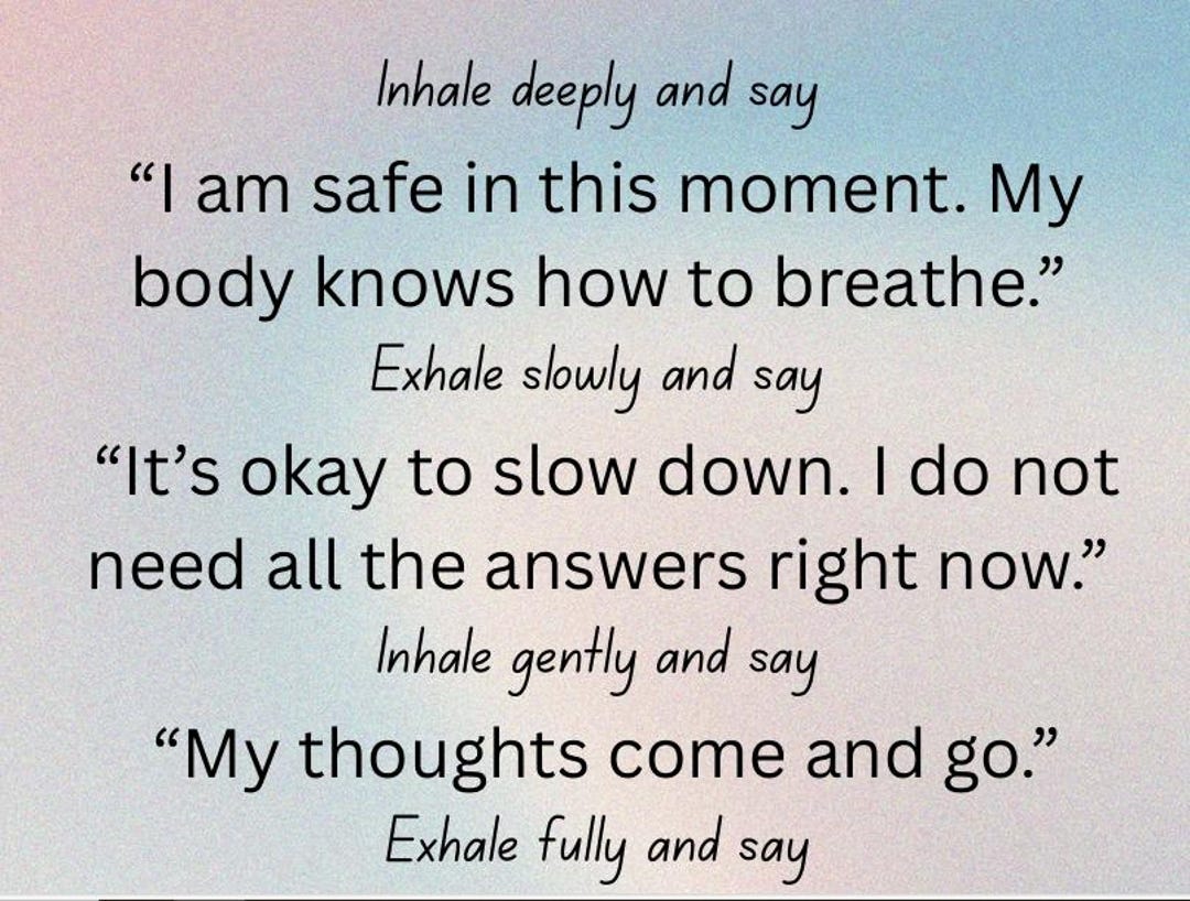 Grounding Script for Calm and Safety - Etsy