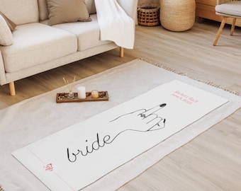 Esterilla de yoga personalizada para novias • Regalo para despedida de soltera • Esterilla de pilates personalizada para gimnasio