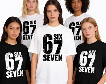 Viral 67 PNG, Six Seven Meme Clipart, Funny 6-7 Sublimation PNG, Trendy Internet Humor File