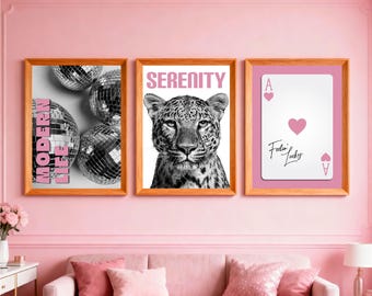 Pink Leopard Wall Art – Modern Animal Print Decor (Digital Download)