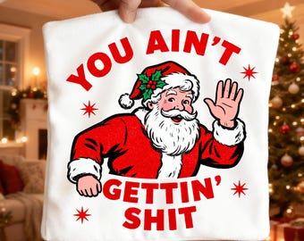 Sarcastic Santa Clipart | Funny Christmas PNG SVG, Adult Humor