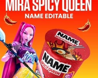 Printable Mira Demon Hunter Ramen Label, Custom Kpop Packaging (PDF)