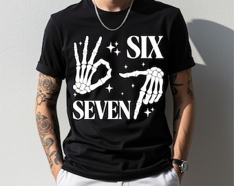 Six Seven-meme, png-bestand | Grappige afbeelding skelethanden (digitale download)