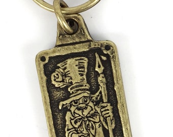 Metal art keyring pendant