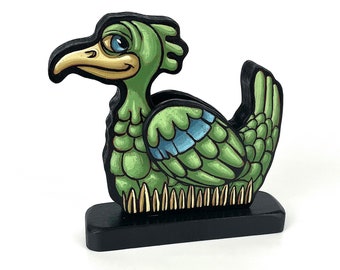 Cheerful Bird Wood-Art Sculpture