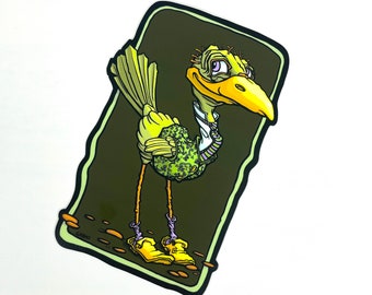 Funny Cute Bird Big Vinyl Sticker