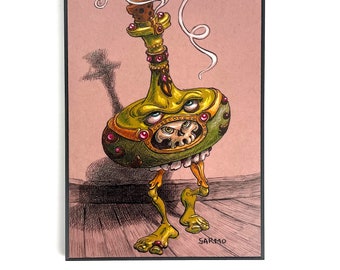 Genie Bottle Ink Artwork Print