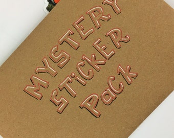 Mystery art sticker pack vinyl waterproof stickers bonus gifts decorations