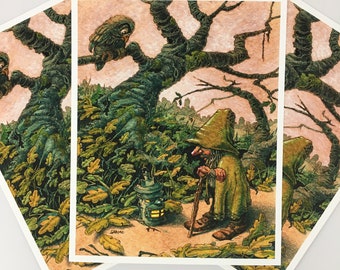 wizard forest fantasy art print