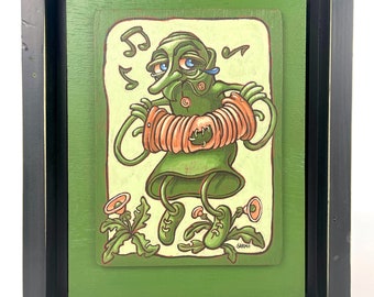 Musician Wall Art Original Lowbrow