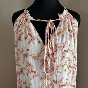 Anthropologie Drew Naomi Boho Rosa Ärmelloses Floral Maxi Kleid Gr. XS Bild 12