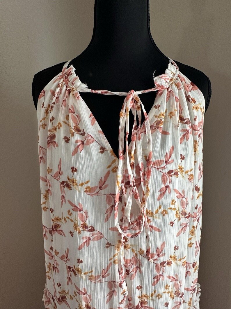 Anthropologie Drew Naomi Boho Rosa Ärmelloses Floral Maxi Kleid Gr. XS Bild 12
