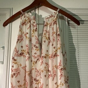 Anthropologie Drew Naomi Boho Rosa Ärmelloses Floral Maxi Kleid Gr. XS Bild 6