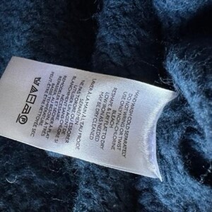 Anthropologie 3X Grobstrick Slouchy Cozy Pullover U-Boot-Ausschnitt Fuzzy Dark Teal Bild 10