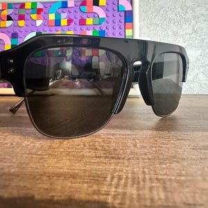 Valentino VLOGO Flat Top Sunglasses Black VA 4085 5001/87 54mm Aviator Italy