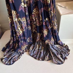 Free People Long Flowy Bohemian strappy cottagecore Maxi Dress Size 6 multicolor image 4