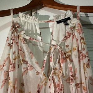 Anthropologie Drew Naomi Boho Rosa Ärmelloses Floral Maxi Kleid Gr. XS Bild 3