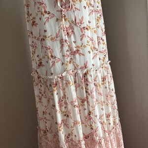 Anthropologie Drew Naomi Boho Rosa Ärmelloses Floral Maxi Kleid Gr. XS Bild 10