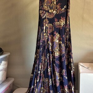 Free People Long Flowy Bohemian strappy cottagecore Maxi Dress Size 6 multicolor image 6