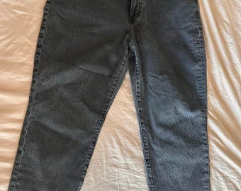 Madewell Perfect Vinatge High Rise Straight Leg Jeans Gray Wash Size 32 Petite