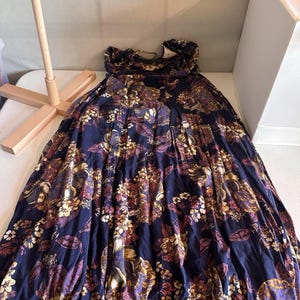 Free People Long Flowy Bohemian strappy cottagecore Maxi Dress Size 6 multicolor image 9